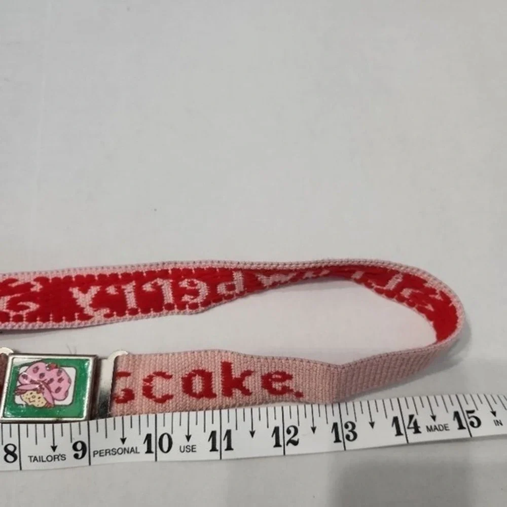 Vintage 1982 Strawberry Shortcake Kids Belt Pink‎ Elastic Character Buckle